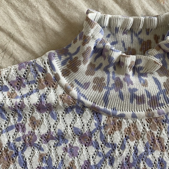 100% NEW Zara PRINTED KNIT SWEATER - Picture 5 of 7